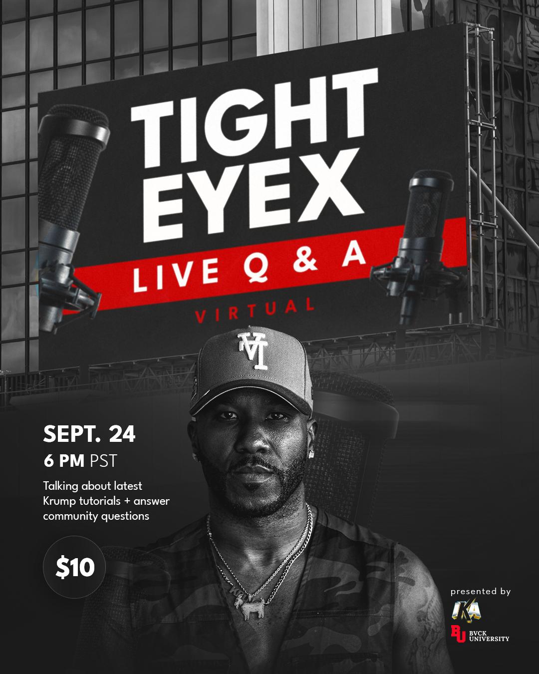 Krump Live Class with Tighteyex — 1-Hour Q&A + Replay link